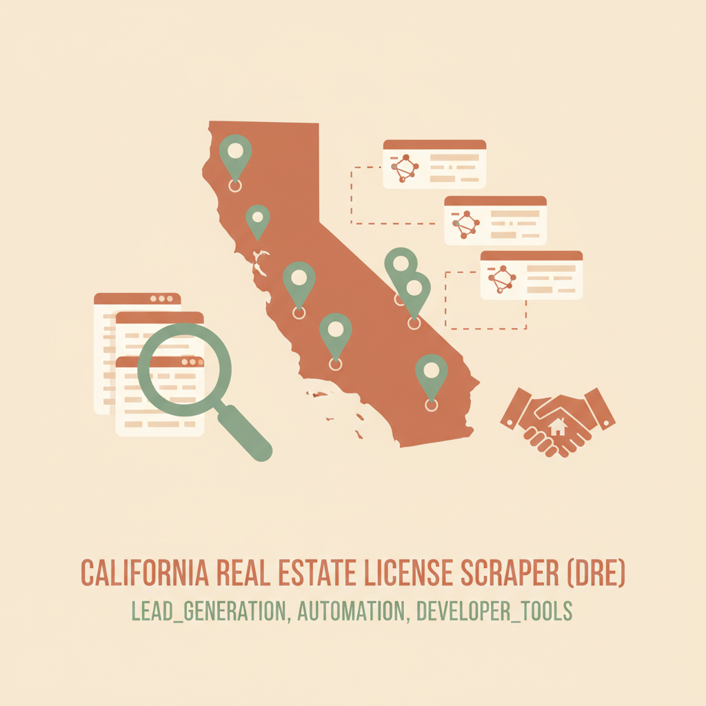 Cómo extraer datos de licencias inmobiliarias en California usando web scraping