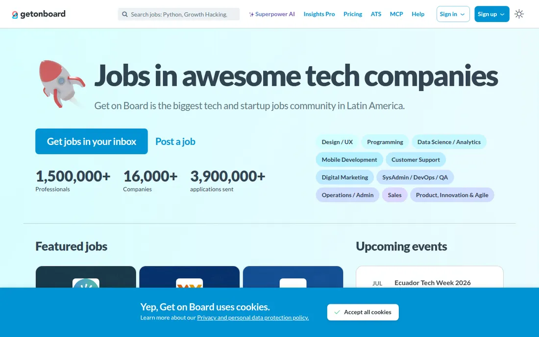 El sitio que consultamos — GetOnBrd LATAM Tech Jobs & Salary Data Scraper