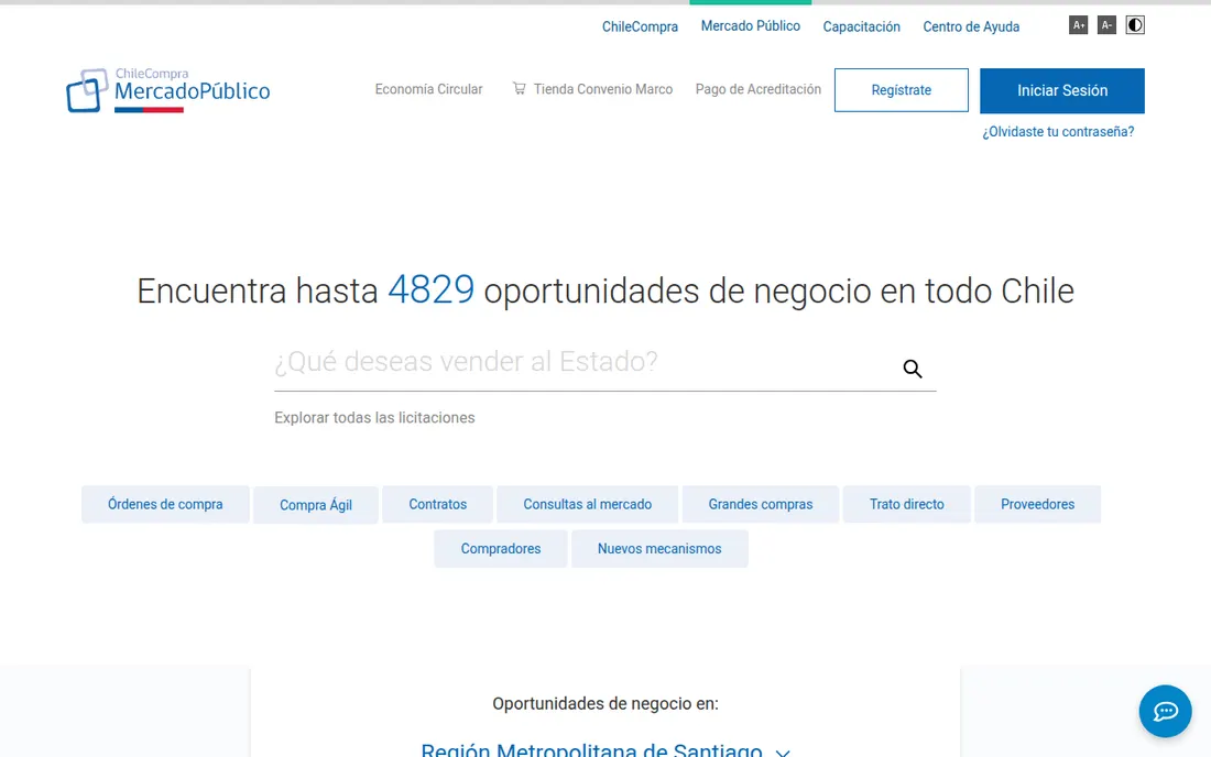 The site we read — Chile Mercado Publico Supplier & Award Scraper